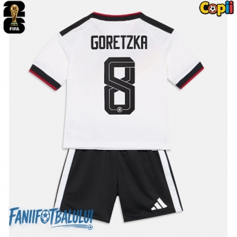 Germania Leon Goretzka #8 Echipament de Fotbal Replică Mondial 2026 Copii Acasa (+ Șorturi)